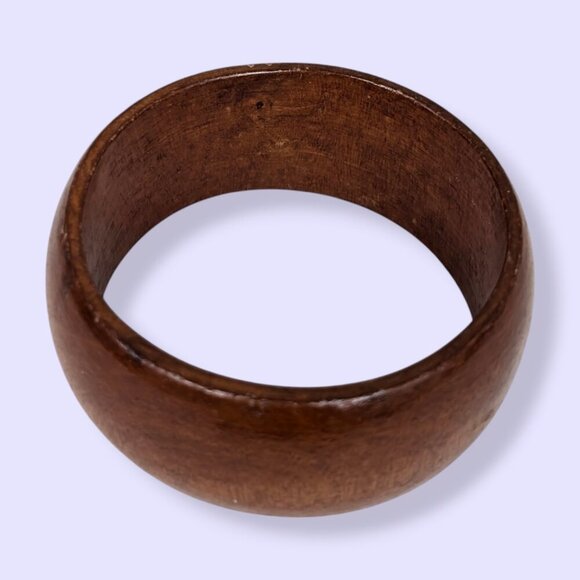 (2/$20) Chunky Wooden Bangle Bracelet - Picture 3 of 5